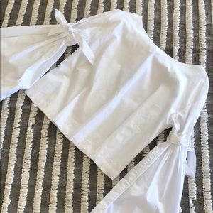 Free People Open Back Flared Sleeve Top